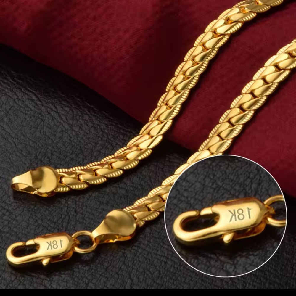 18K Gold plated 60 Cm /24 In Chain Necklace